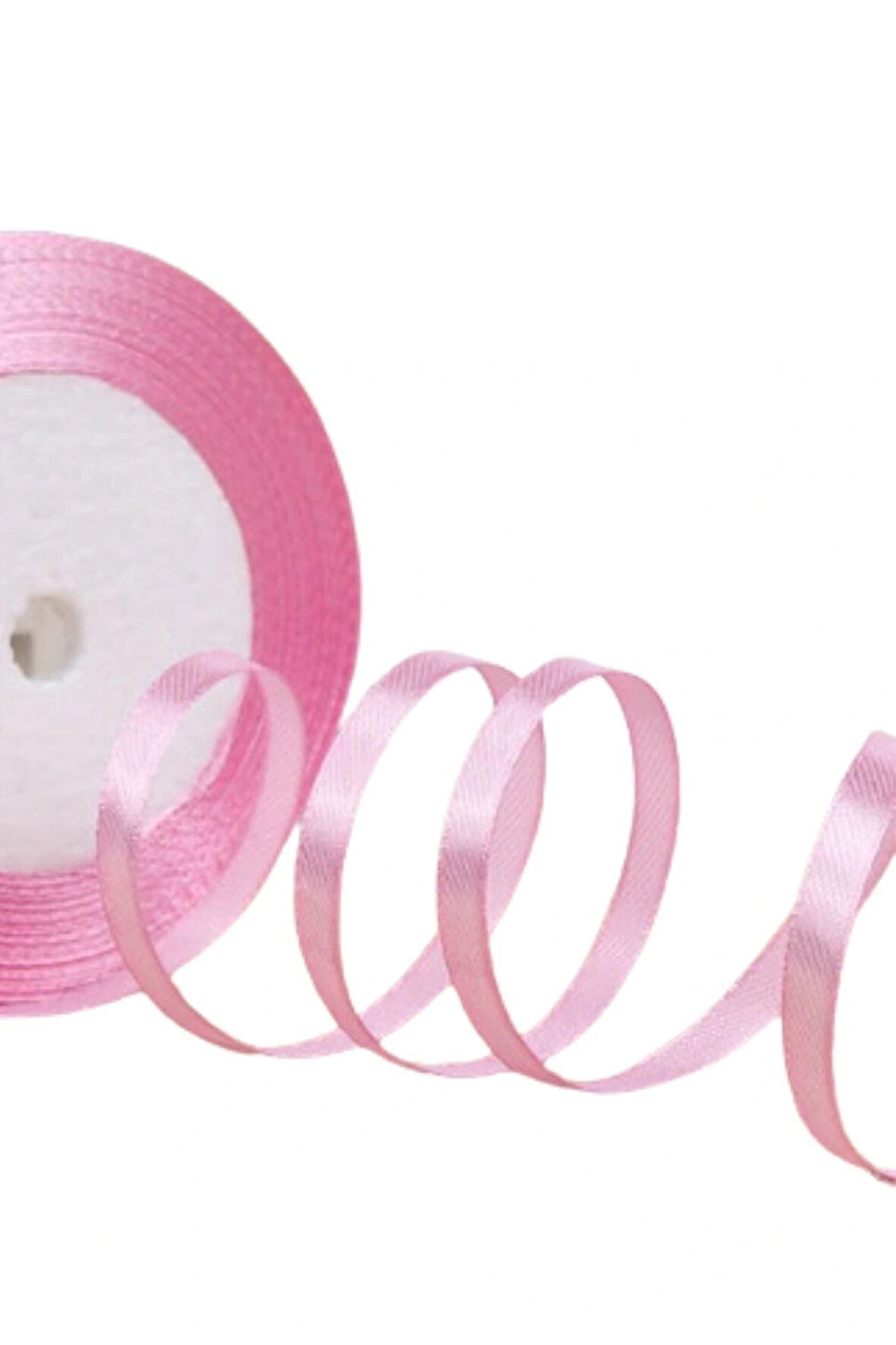 Saten Kurdele 3 Cm 10 Metre Toz Pembe