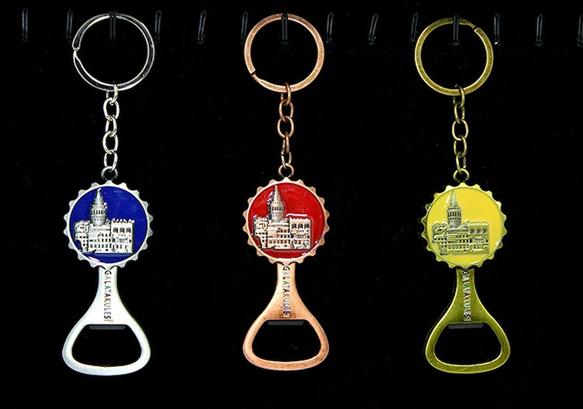 Metal Galata Kulesi Anahtarlık Ve Açacak Model 2