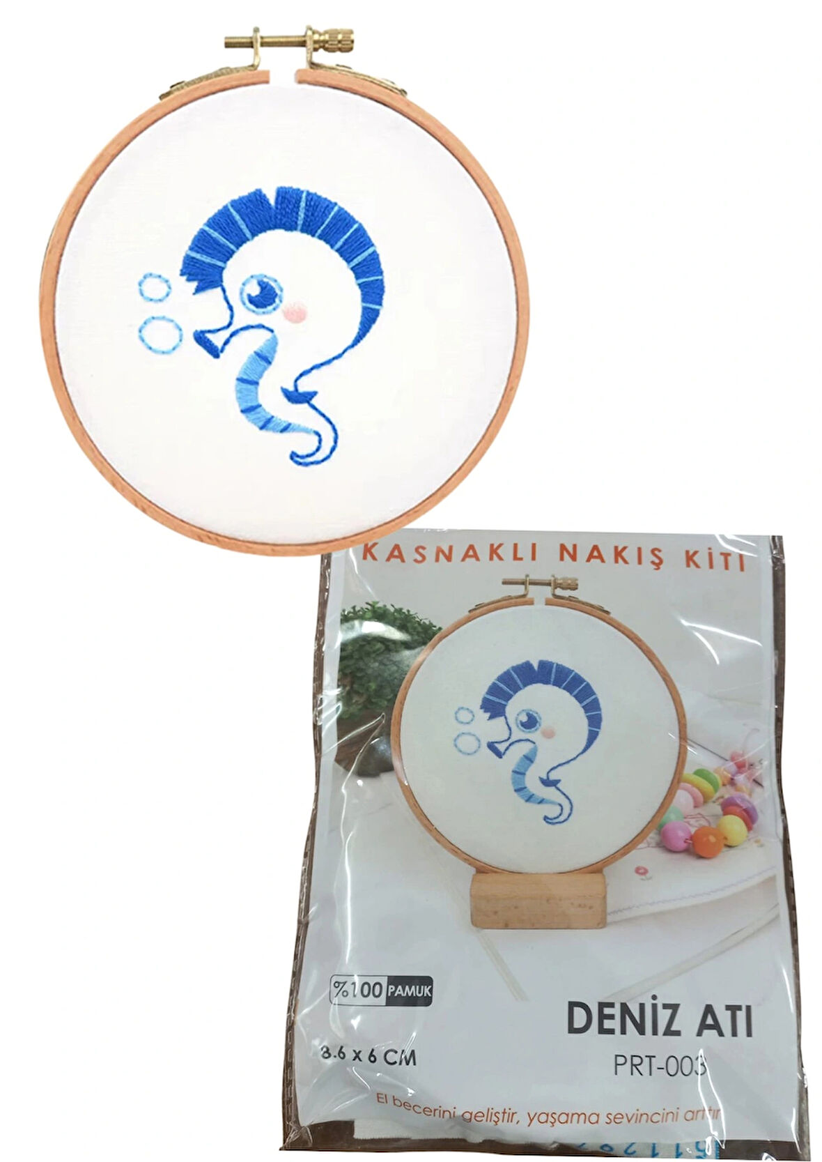 Nakış Kitleri Kasnaklı 8.6 X 6 Cm Deniz Atı