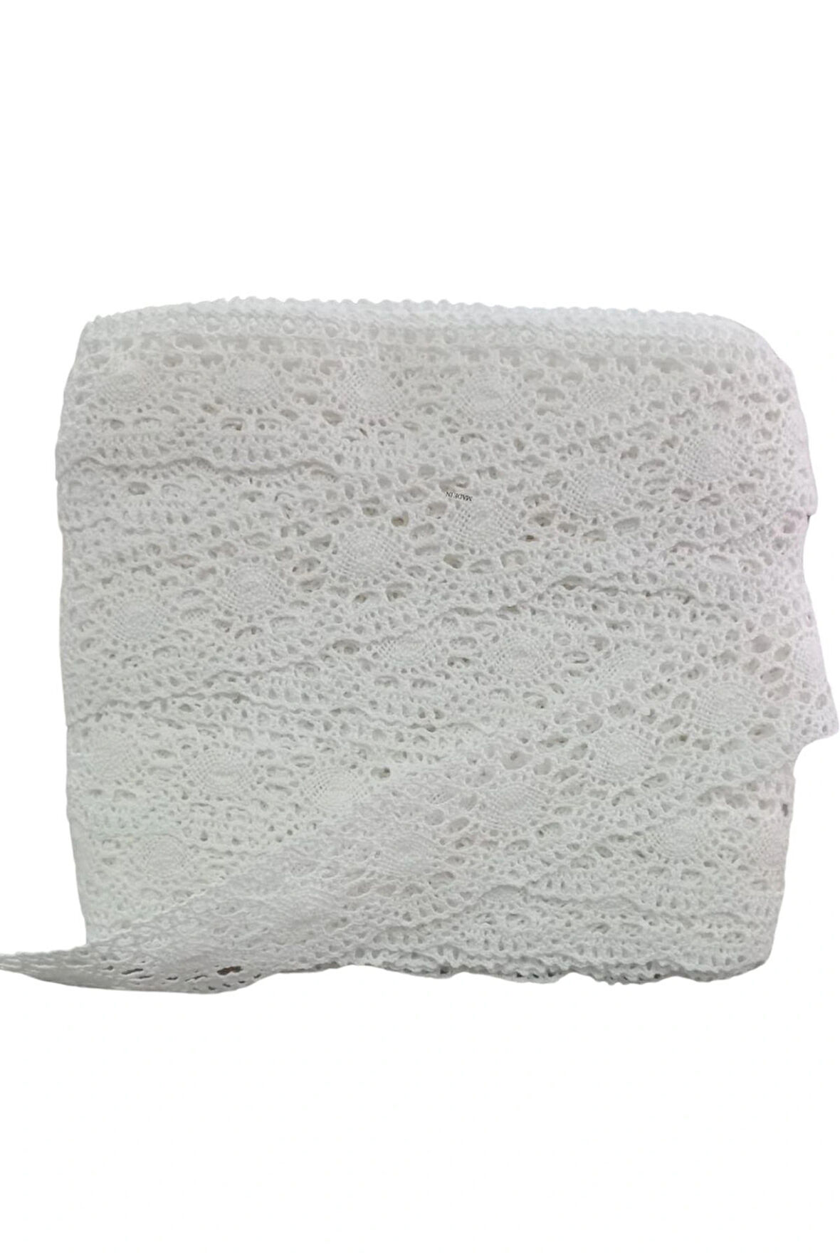 Kopanaki Dantel En 5 Cm Badem Model Beyaz 10 Metre