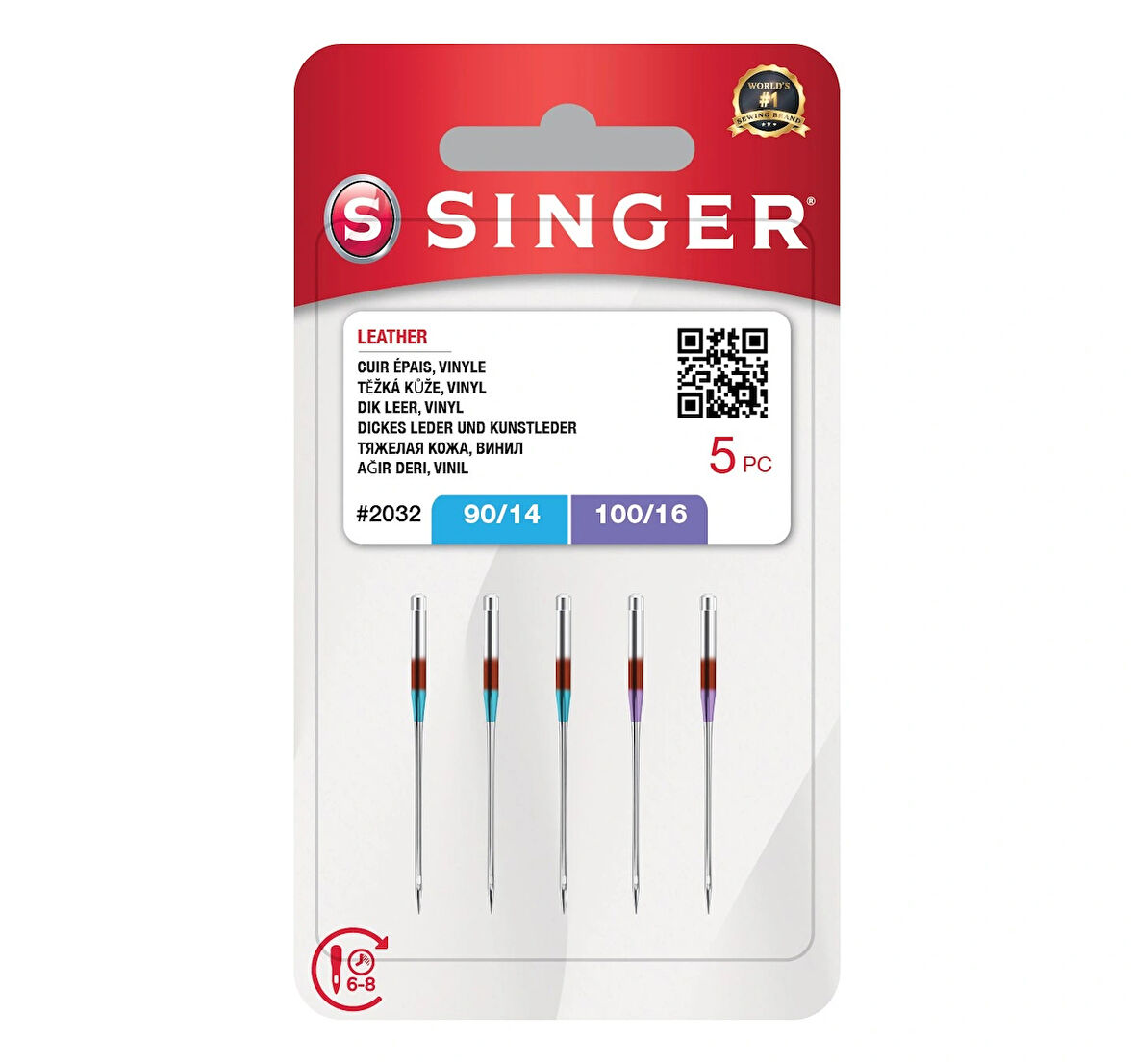 Deri İğnesi Karışık (5'li Blister)(3x14, 2x16 No.)