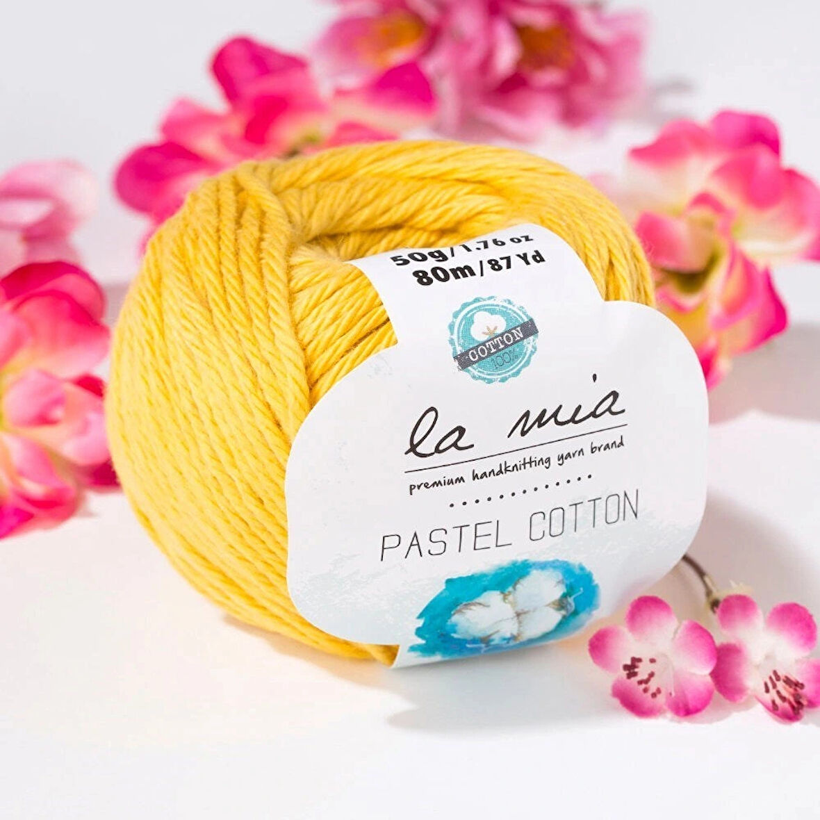 Leyloş Pastel Cotton Hardal Sarısı El Örgü İpi - L061 - 33614