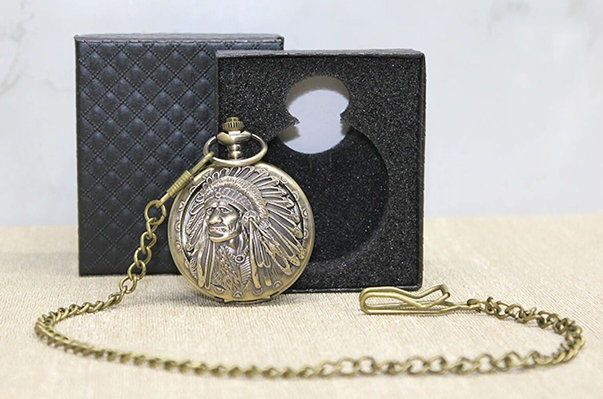 Özel Kutulu Kızılderili Köstekli Saat