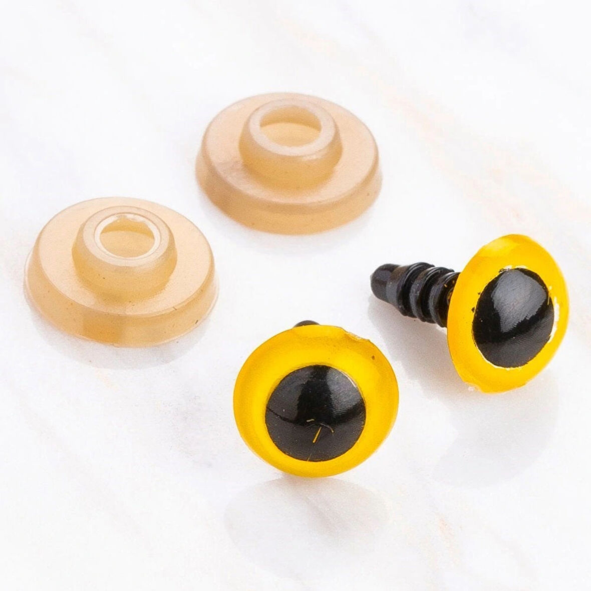 Leyloş 10 Mm Sarı 5 Çift Amigurumi Göz