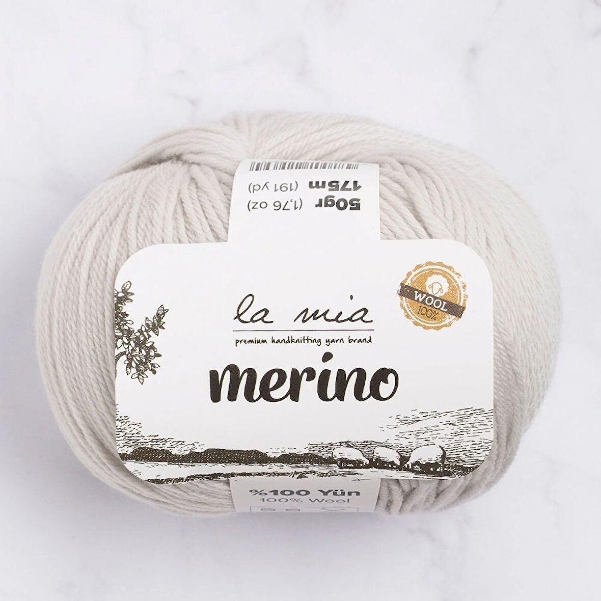 Leyloş Merino Açık Gri El Örgü İpi - L047 - 33782