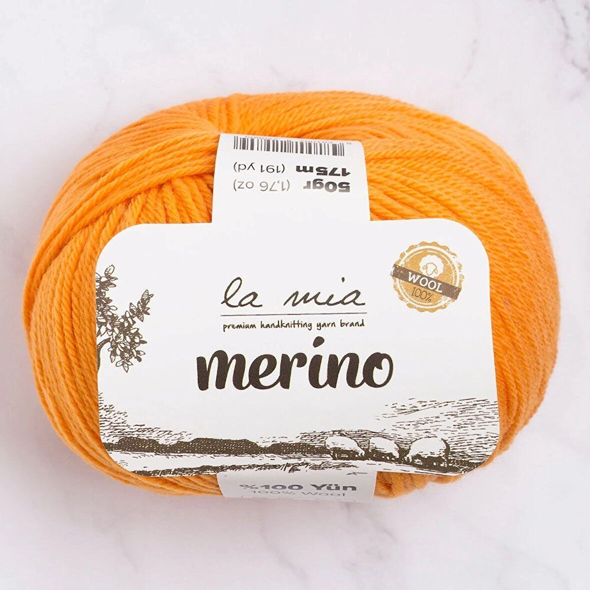 Leyloş Merino Turuncu El Örgü İpi - L139 - 33793