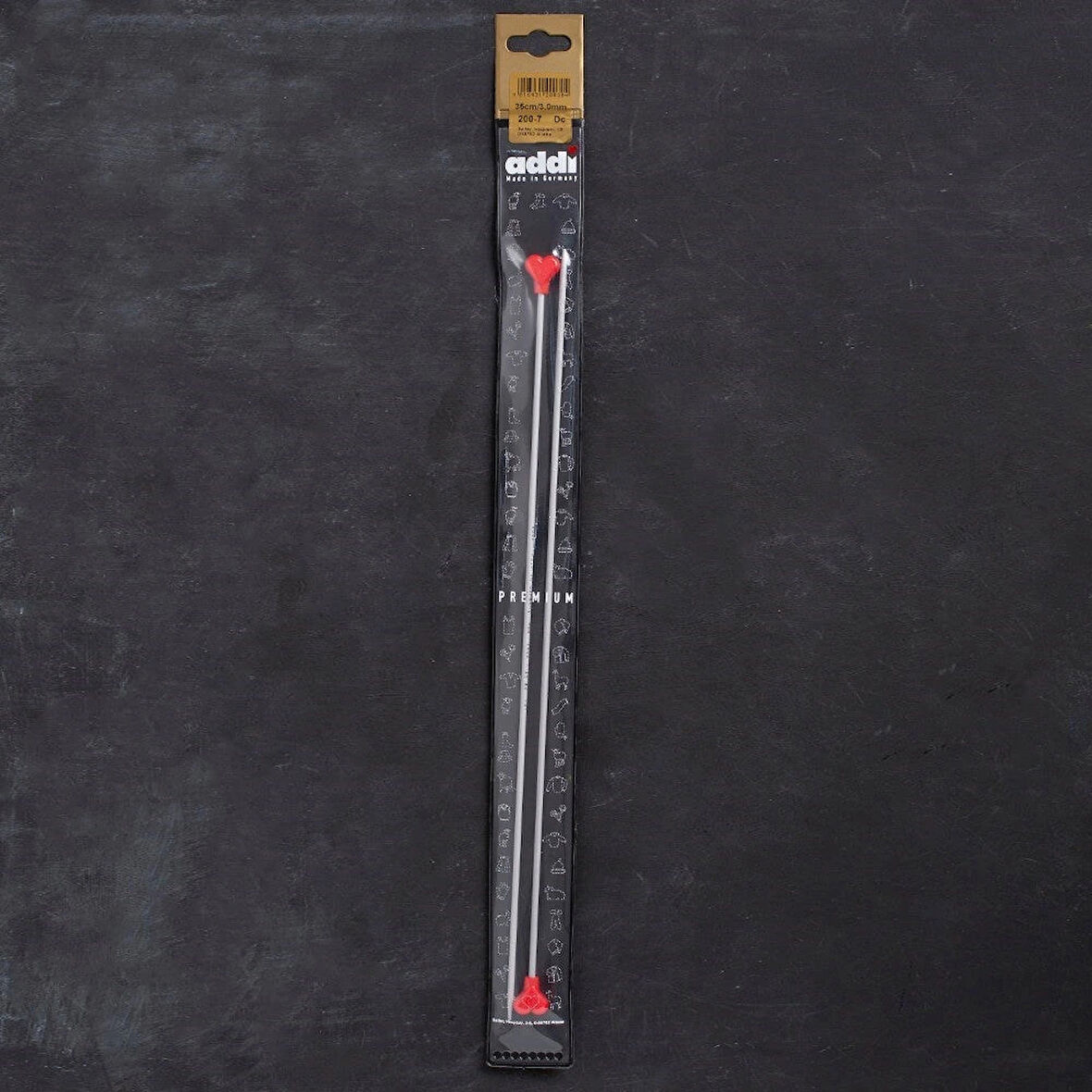 Leyloş Kalpli 3mm 35cm Klasik Alüminyum Örgü Şişi -