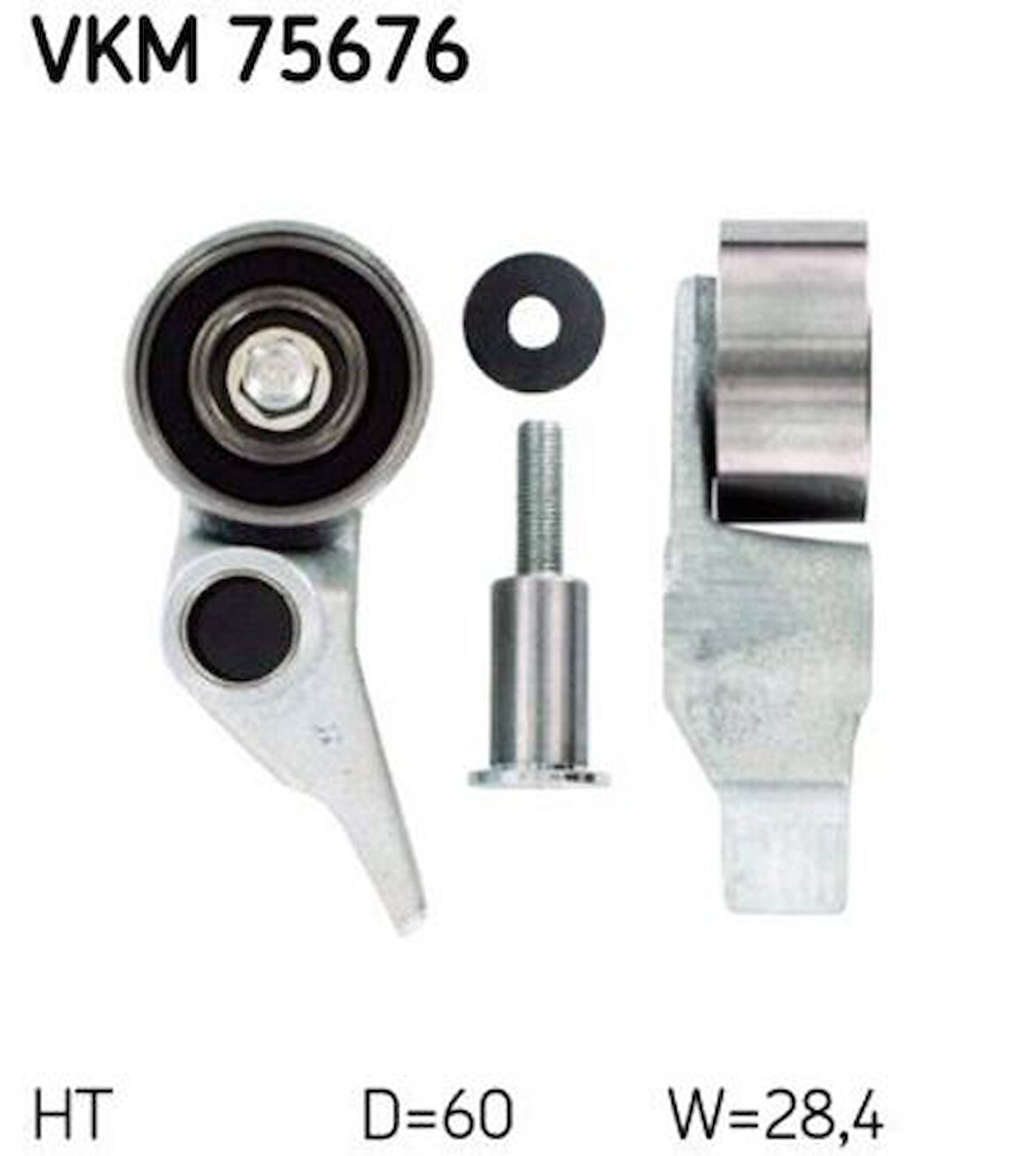 SKF VKM75676 V Kayış Gergi Rulmanı Komple L200 2.5 DID 2005-(60x28.4x10x26.5) 6000608129