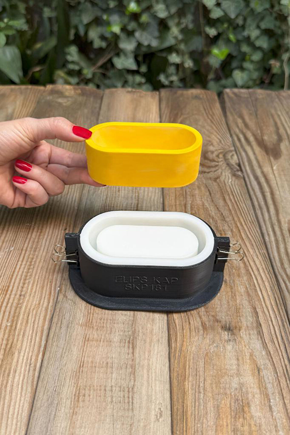 ELİPS Kasnaklı Silikon Kap Kalıbı