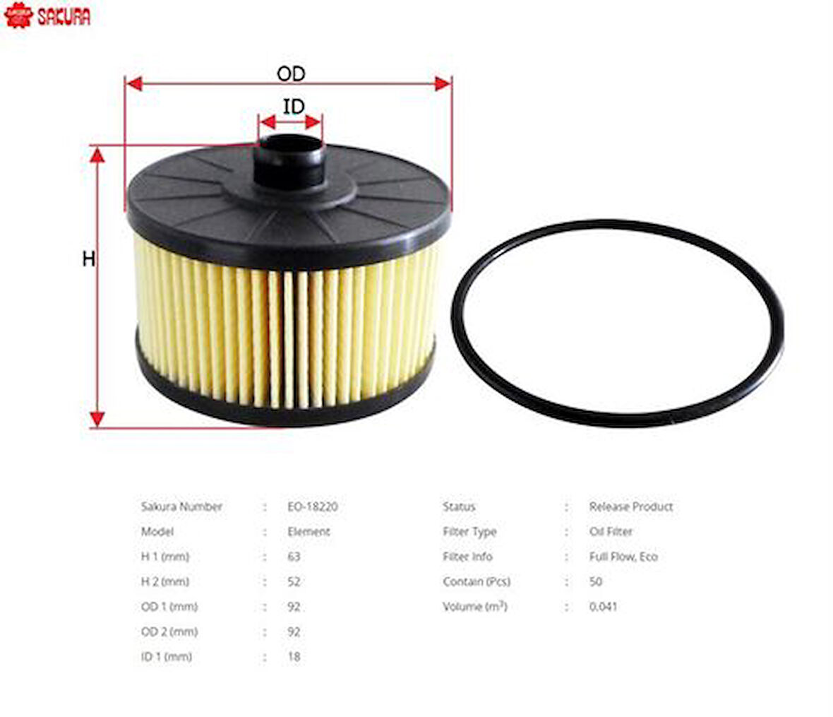 Sakura Eo18220 Yağ Filtresi.Japon Qashqaı(J11) Juke(F15) 14- Pulsar(C13) 15- 1.2 14 >