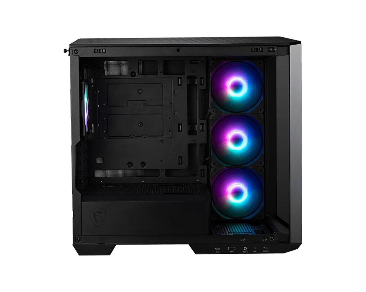 MSI MAG PANO M100R PZ Temperli Cam 3x120mm 1x120mm ARGB Fan mATX Panoramik Gaming Bilgisayar Kasası