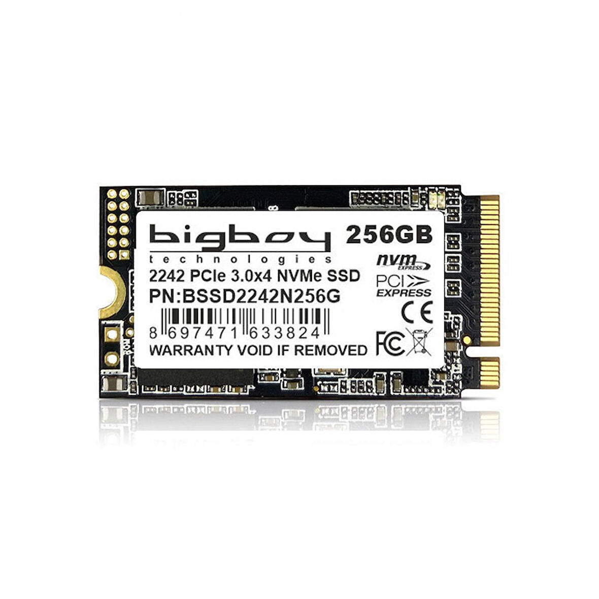 256GB 22x42mm PCIe 3.0 x4 M.2 NVMe Notebook SSD