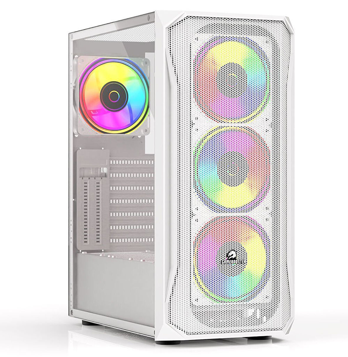  GB-T005MW USB3.0 RGB fan Mesh Panel Beyaz kasa (PSU Yok)