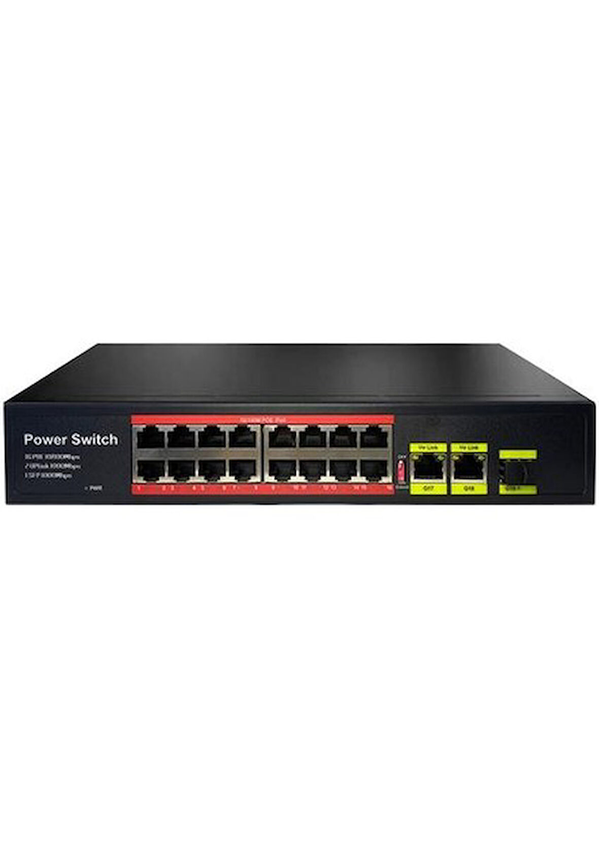 TP-1621SFP 16 PORT 10/100 16 PORT POE 2XGE UPLINK + 1 SFP 200W YONETILEMEZ RACK MOUNT SWITCH