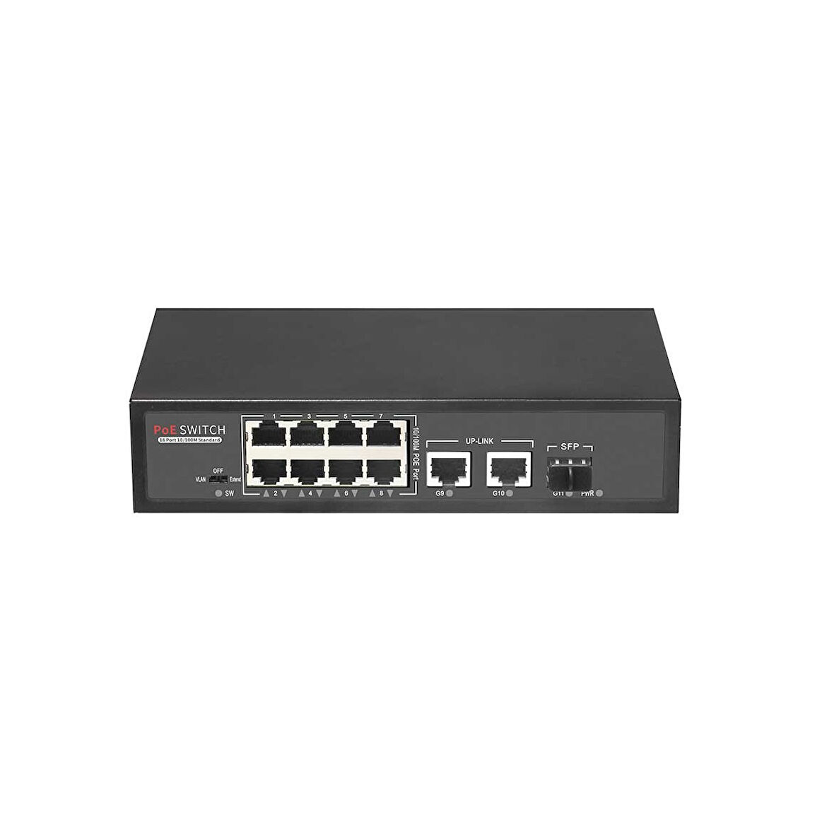 ODS-8P2U 8 PORT POE 10/100 2FE UPLINK 120W YONETILEMEZ SWITCH