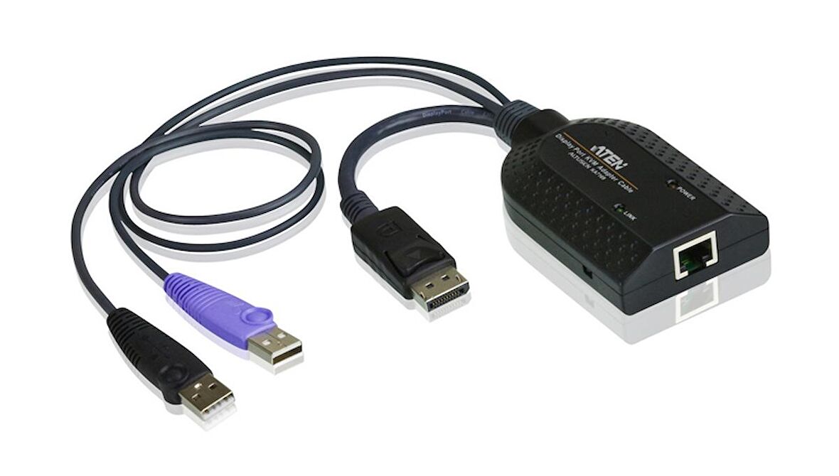  -ka7169  USB DisplayPort Sanal Medya KVM Adaptörü, Smart Card Desteği