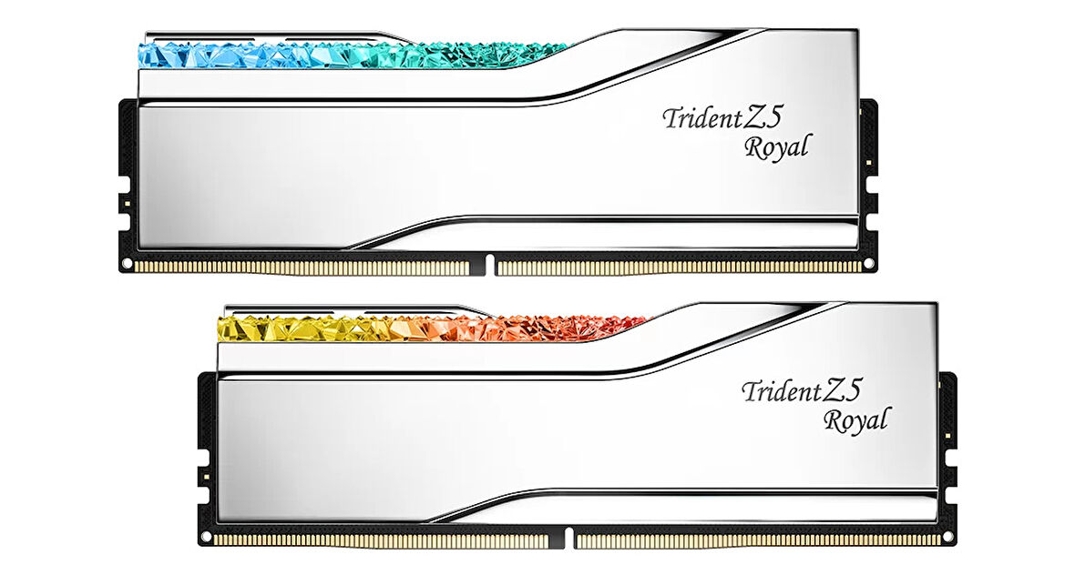  Trident Z5 Royal Silver RGB DDR5-7600Mhz CL36 32GB (2x16GB) DUAL (34-46-46-121) 1.40V