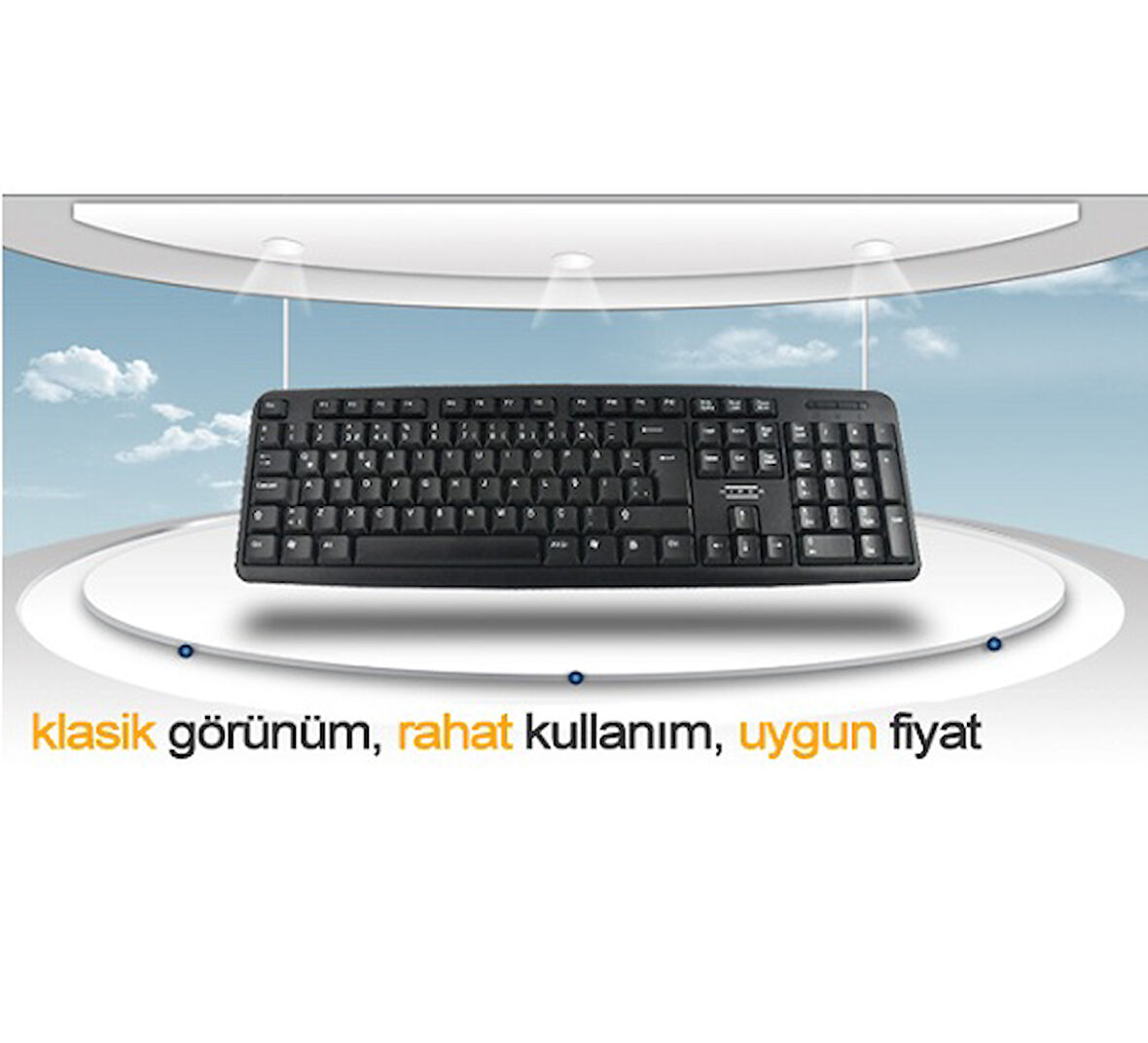  KM-3055 STANDART KLAVYE USB SİYAH