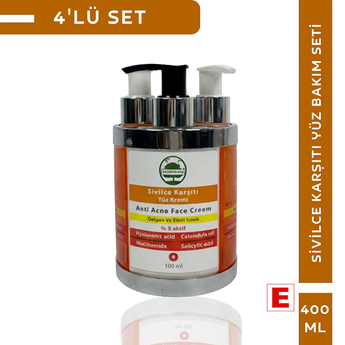 Sivilce karşıtı yüz bakım seti, cildinizdeki sivilce ve siyah nokta sorunlarına etkili çözüm sunar. Özel formüllü ürünler bir arada, cildi derinlemesine temizler, yağ dengesini sağlar ve gözenekleri sıkılaştırır. 