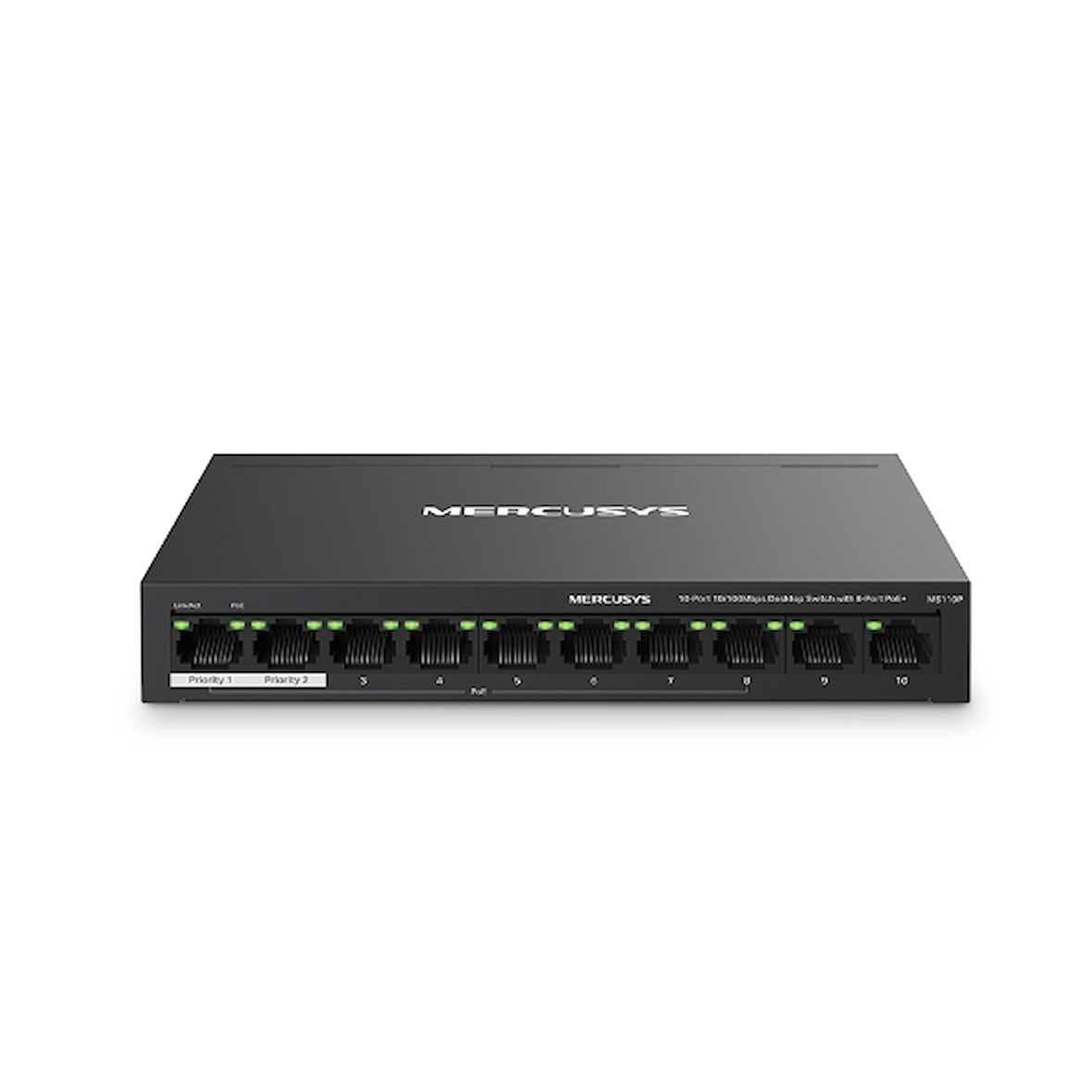 MS110P 10-Port Desktop Switch (8 Port PoE+)