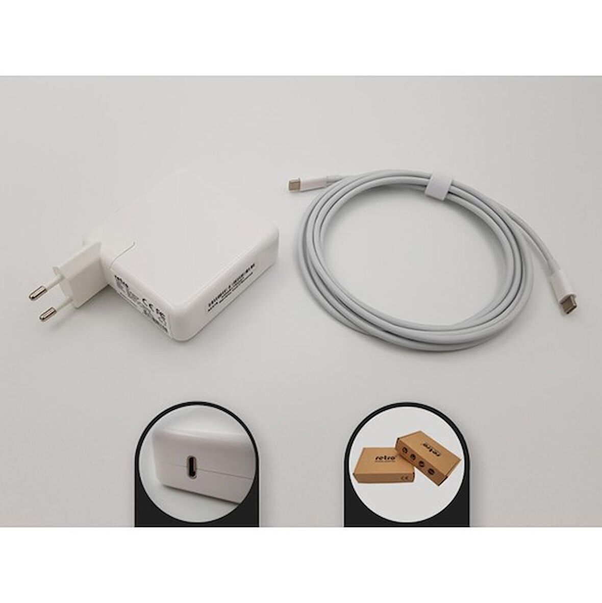 Retro Apple MacBook 96W USB-C PD Adaptör Uyumlu RPA-AC216