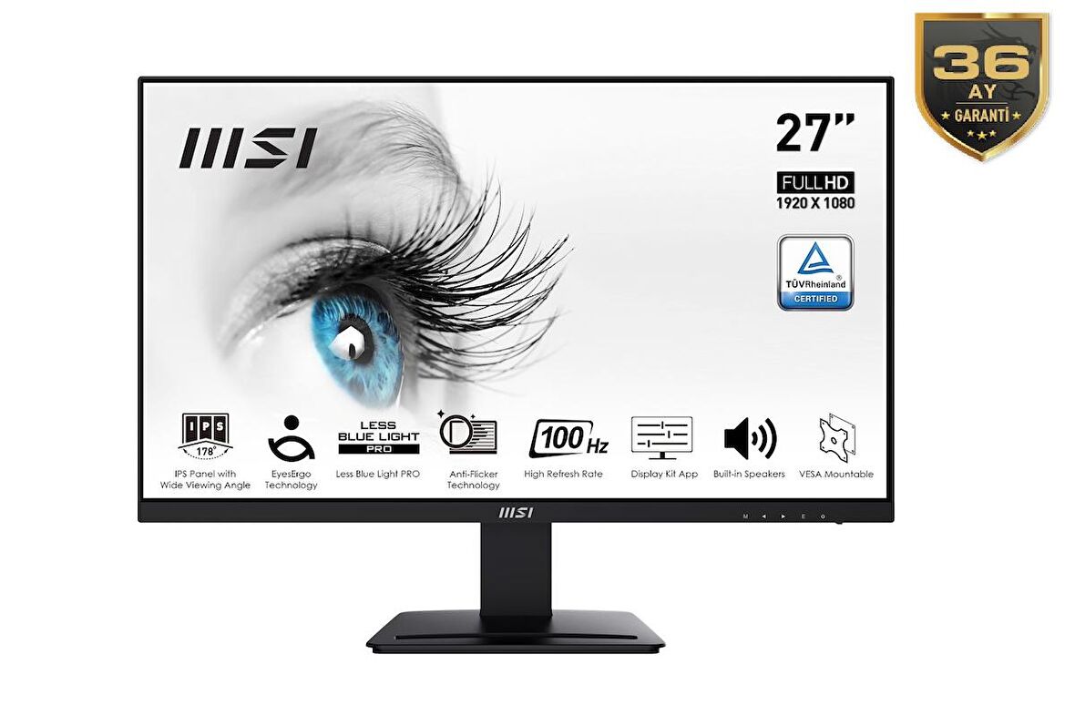 MSI 27 PRO MP273A 1920x1080 (FHD) FLAT IPS 100HZ 1MS ANTI-GLARE MONITOR