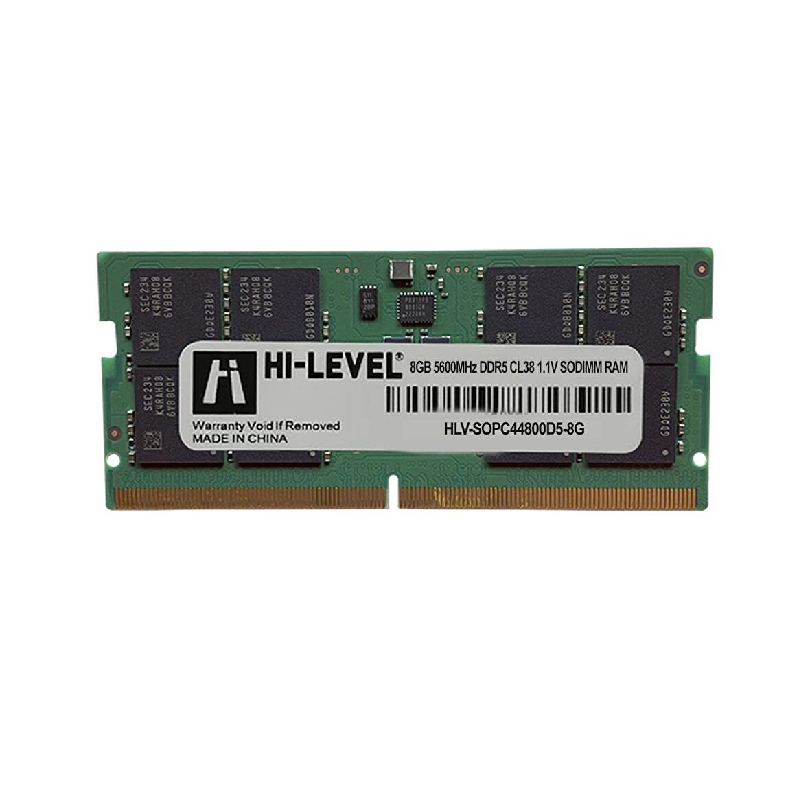 HI-LEVEL 8GB 5600MHz DDR5 1.1V NOTEBOOK RAM HLV-SOPC44800D5-8G