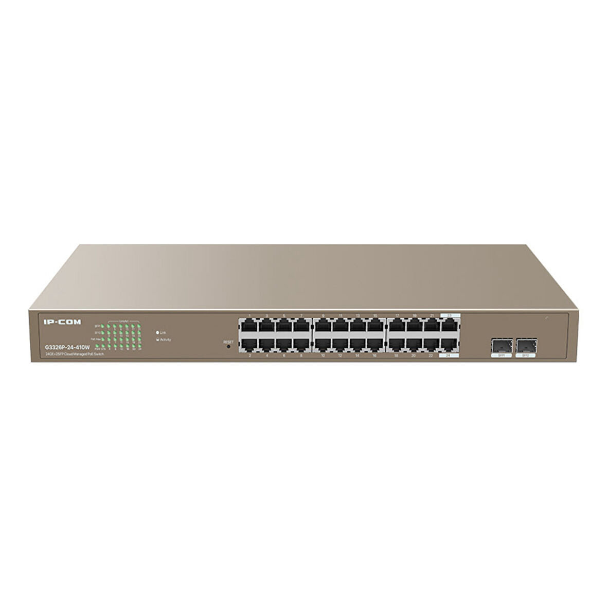 IP-G3326P-24-410W 24 PORT 10/100/1000 24 PORT POE 2 X SFP 370W CLOUD YÖNETİLEBİLİR RACK MOUNT SWITCH