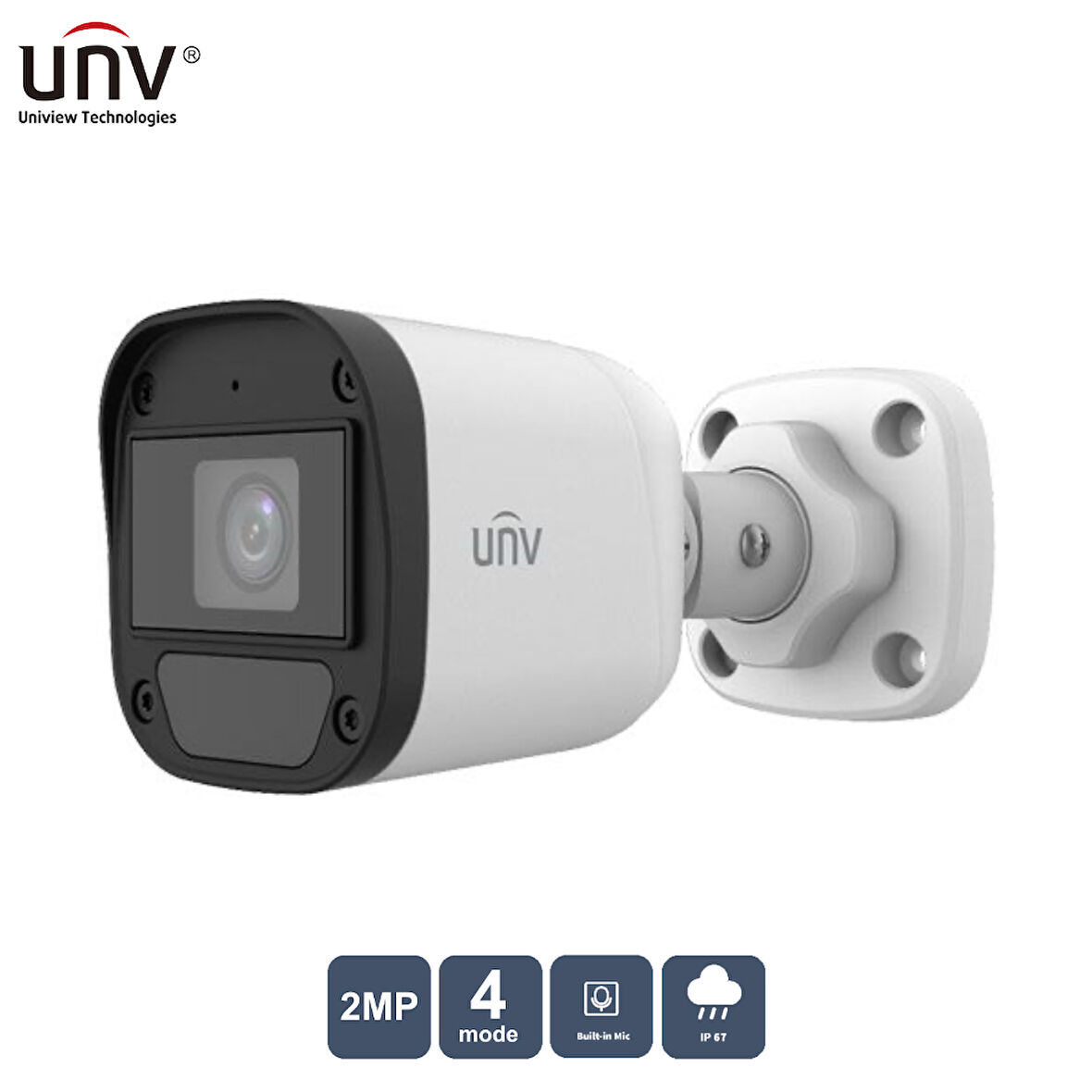  UAC-B112-AF28 2MP 2.8MM 20MT IP67 AHD DAHİLİ SES IR BULLET KAMERA