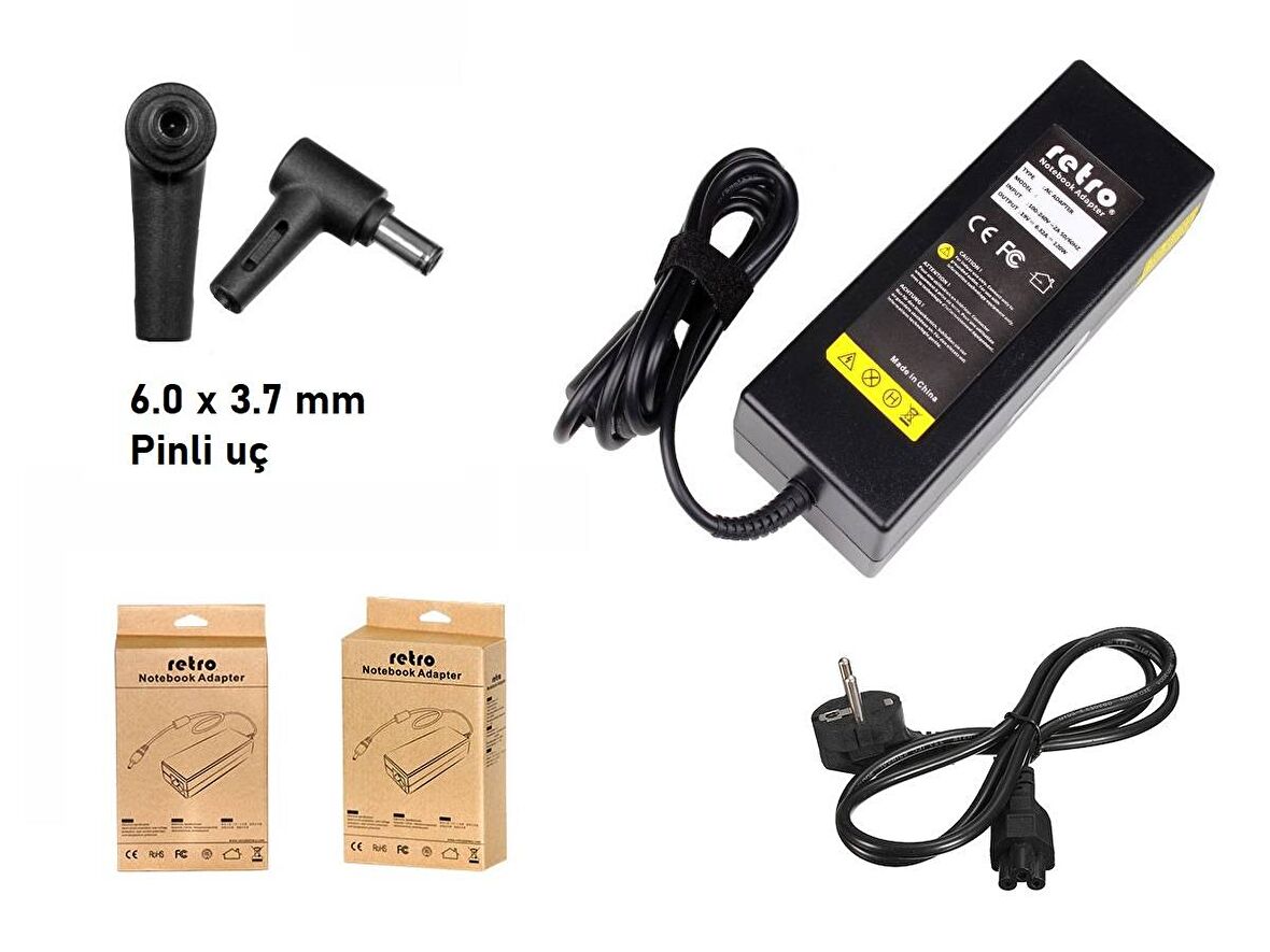  Asus 19V 6.32A 120W Pinli Uç (6.0 mm) Notebook Adaptör RPA-AC070