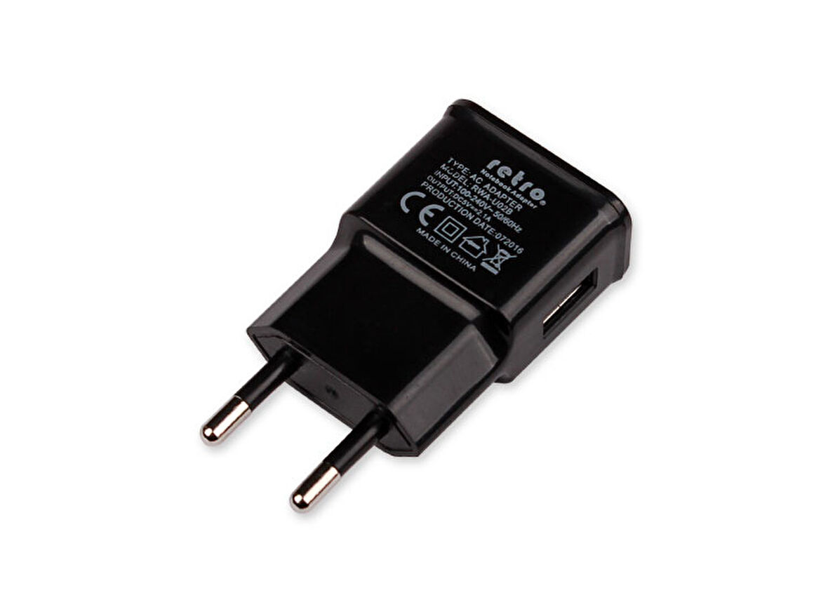  5V 2.1A iPad, Tablet, Telefon USB Şarj Adaptörü - Siyah