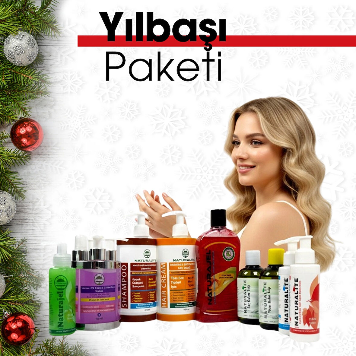 eni Yıla Bakımlı Girin! NATURALITÉ Ultra Premium Kişisel Bakım Seti – Saç ve Cilt İçin Özel Bakım Deneyimi | Şampuan, Krem, Peeling, Duş Jeli ile Kendinizi ve Sevdiklerinizi Şımartın