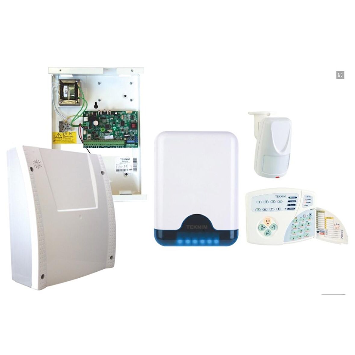  VAP-404PT 4+4 ZONLU KABLOLU ALARM SETİ (AKÜ HARİÇ)
