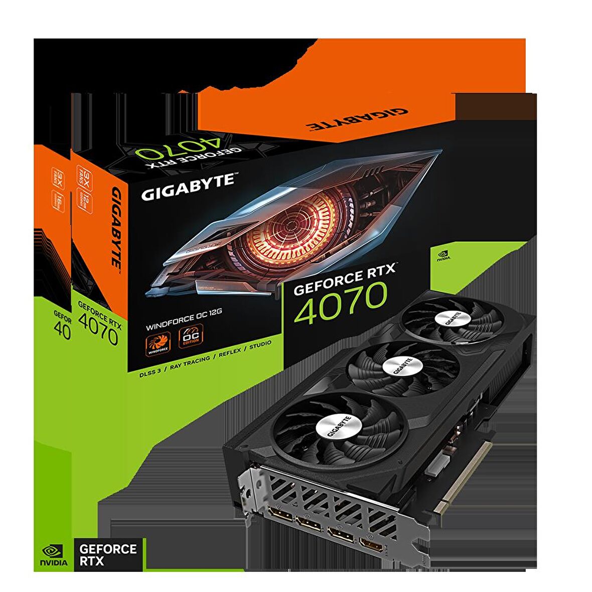 GIGABYTE GV-N4070WF3OC-12GD RTX4070 12GB GDDR6X HDMI DP 192BİT 