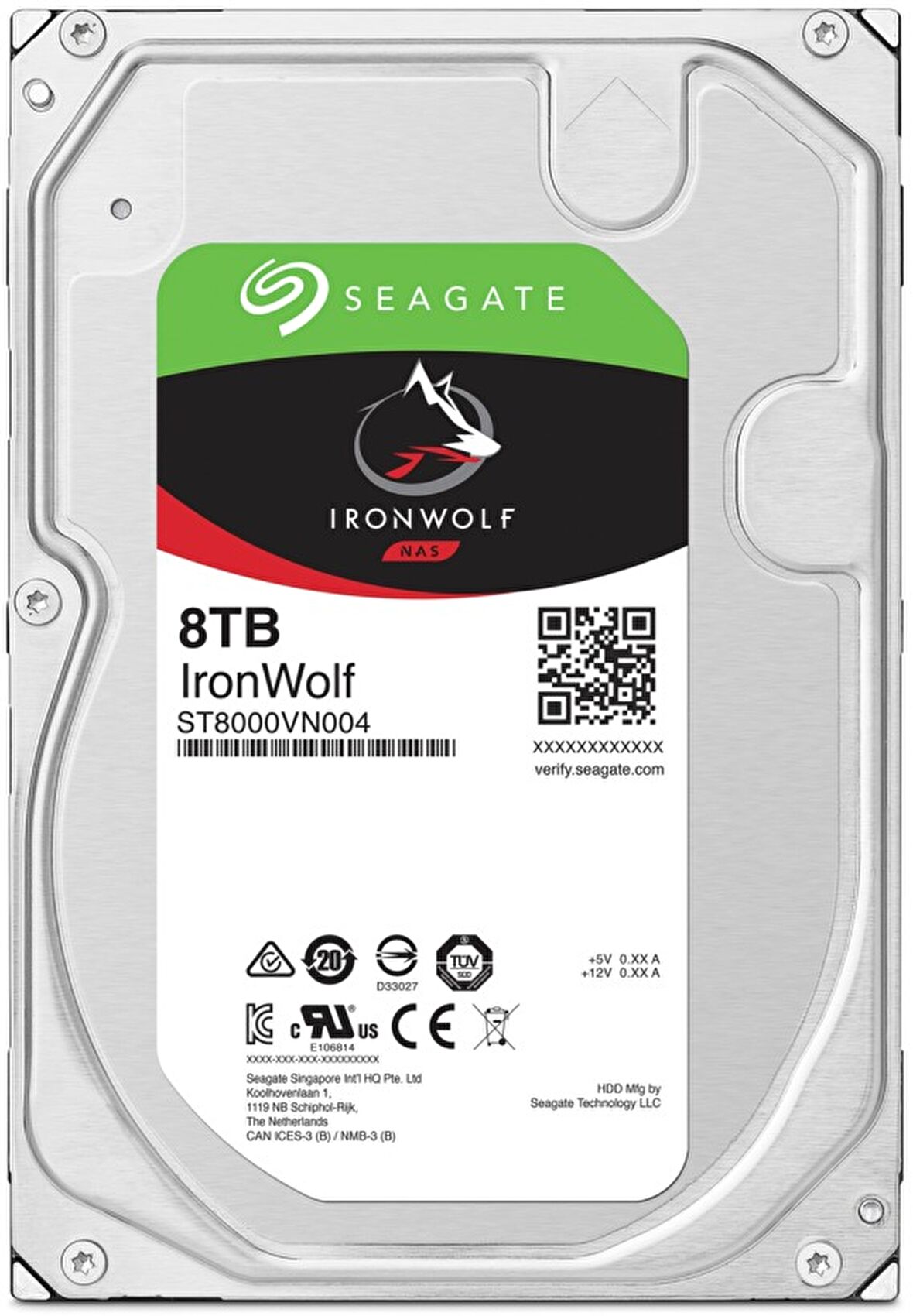 8TB  IRONWOLF 7200 256M RV NAS ST8000VN004