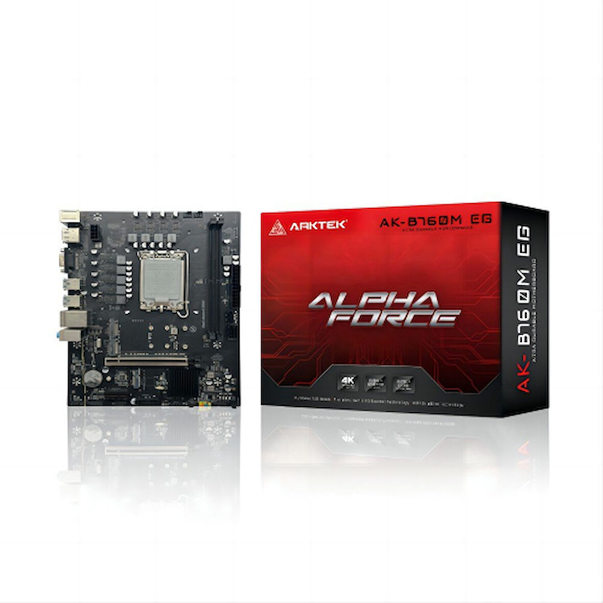 ARKTEK ALPHA FORCE, AK-B760M EG, 2xDDR5, 2x M.2, D-SUB, HDMI, DP, 12-13.Nesil, LGA1700 Soket, Anakart