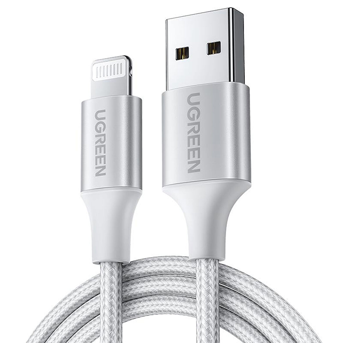  LIGHTNING TO USB-A ÖRGÜLÜ MFİ SERTİFİKALI İPHONE HIZLI ŞARJ KABLOSU 2 METRE GÜMÜŞ 60163