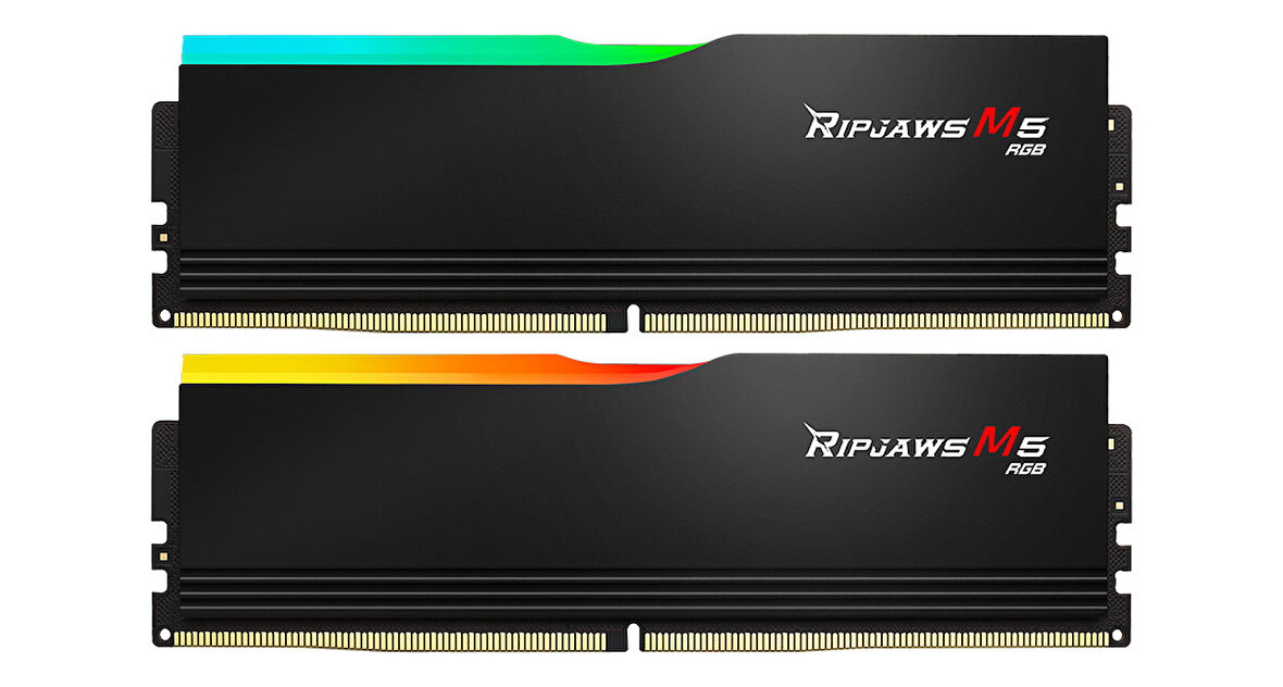  Ripjaws M5 Siyah RGB DDR5-6000Mhz CL36 32GB (2x16GB) Dual (36-36-36-96) 1.35V