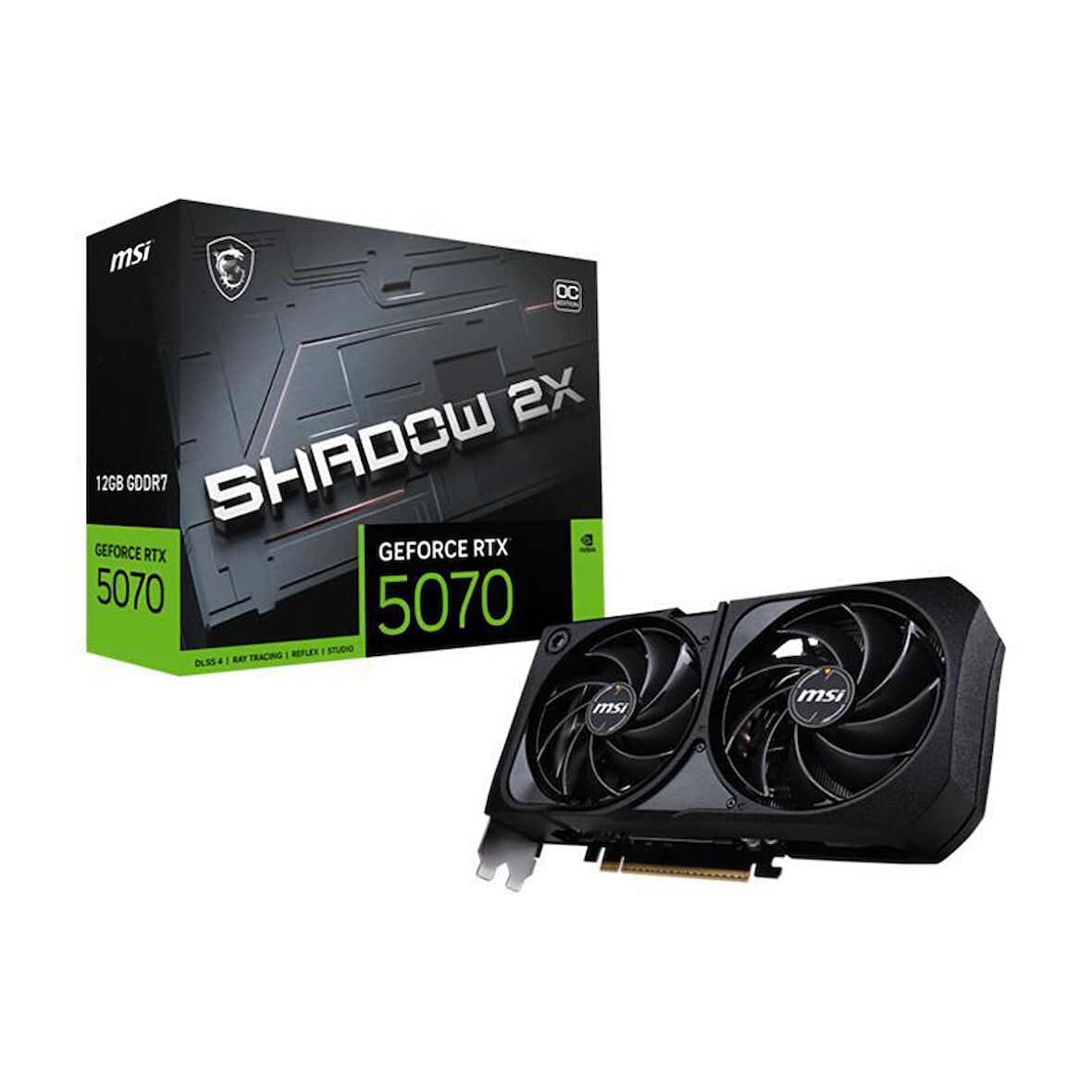  GEFORCE RTX5070 12G SHADOW 2X OC 12GB GDDR7 192BIT 1XHDMI 3XDP EKRAN KARTI