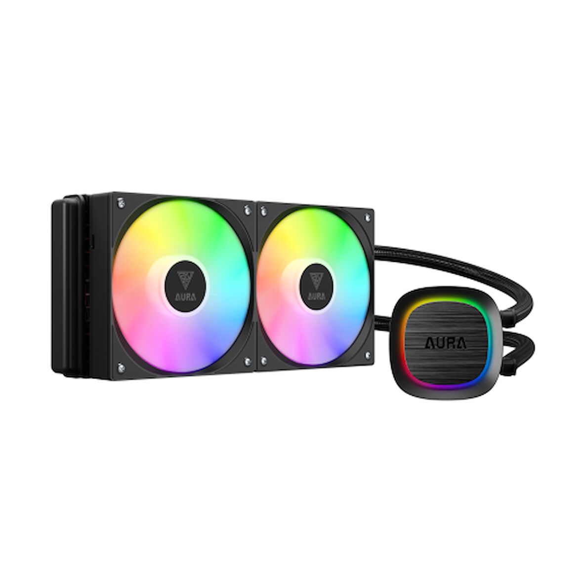 GAMDIAS AURA GL240 V2 WH, White Edition, 240mm,  RGB, 2 Fanlı,CPU Sıvı Soğutma