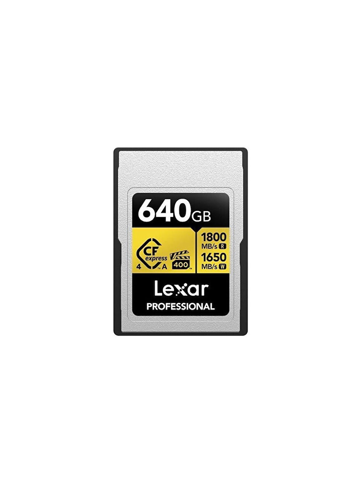 LEXAR 640GB LCAGOLD640G-RNENG CF-EXP PROFESSIONAL CFEXPRESS 4.0 TYPE A CARD GOLD SERIE UP TO 1800MB/S READ 1650MB/S WRITE VPG 400 IP68