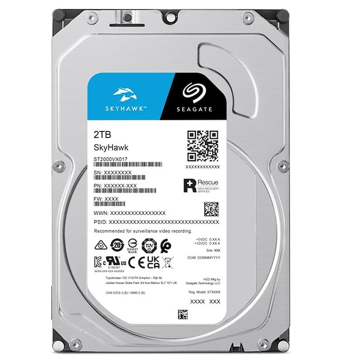 Seagate Skyhawk 2TB 5900Rpm 256MB -ST2000VX017