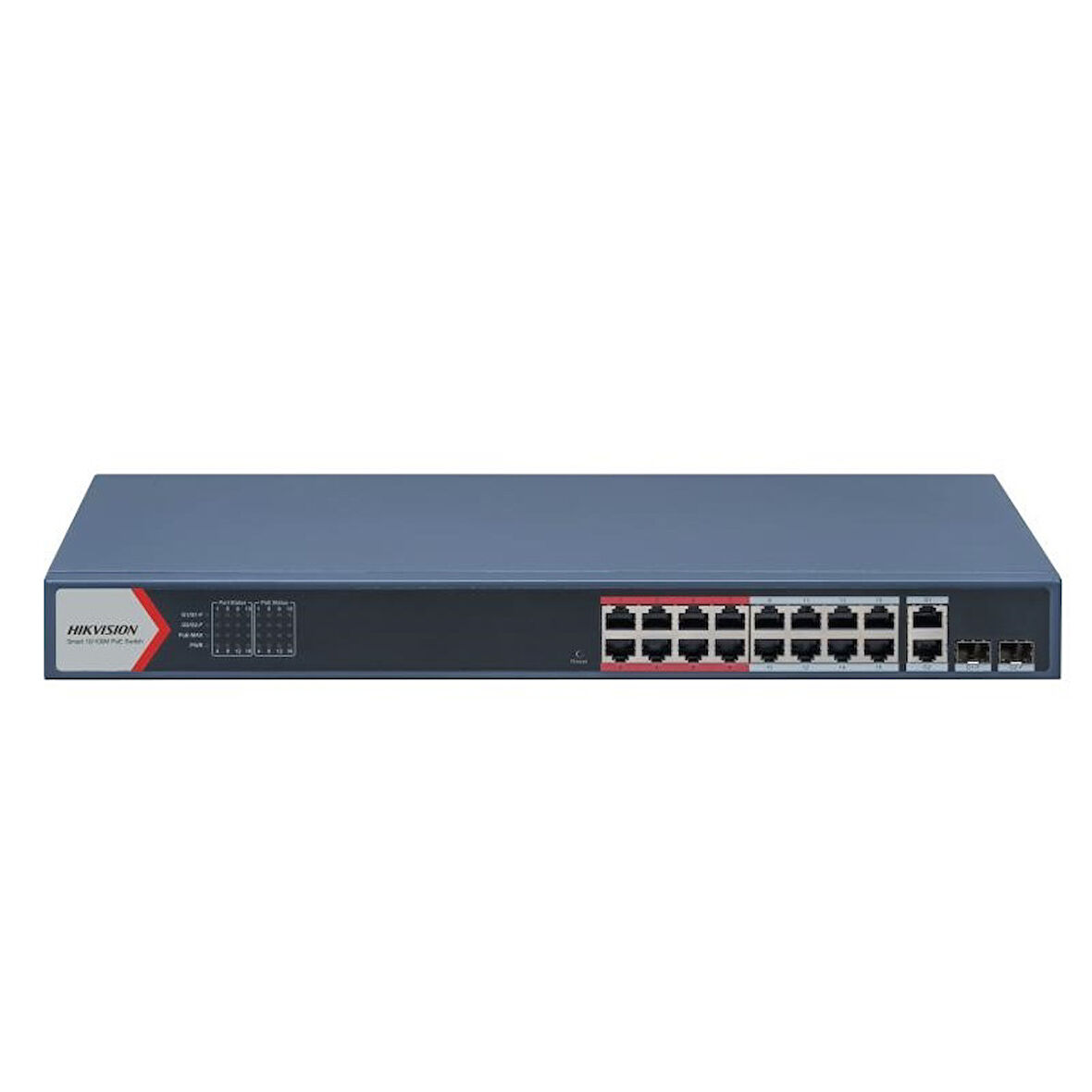Hikvision DS-3E1318P-EI 16 Port PoE + 2xGBit Combo Yönetilemez PoE Switch