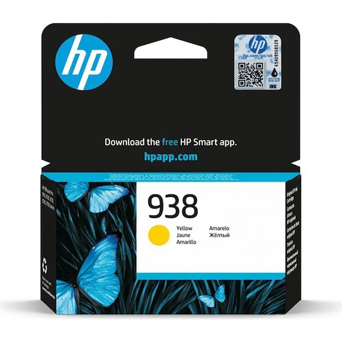 HP 4S6X7PE Sarı Mürekkep Toneri(938)