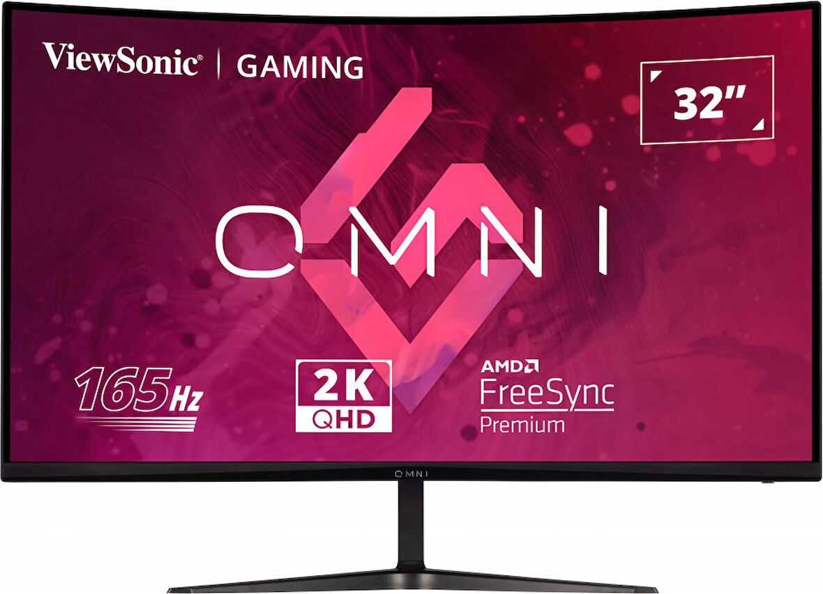  VX3218C-2K GAMING MONITOR 31,5 1ms 165Hz VA 2560x1440 2K 250 HDMI DP 16:9 80M:1 16.7M HOPARLOR 3 KENAR CERCEVESIZ 1500R KAVIS FREESYNC PREMIUM FLICKER FREE MAVI ISIK FILTRESI TILT VESA