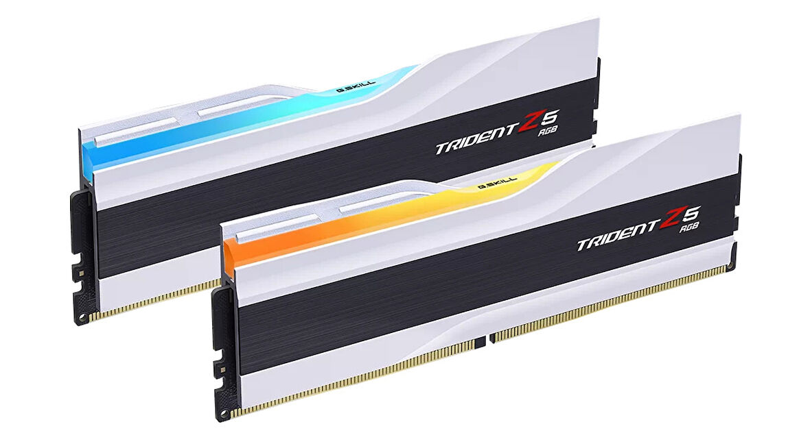  Trident Z5 RGB Beyaz DDR5-6000Mhz CL32 64GB (2x32GB) DUAL (36-36-36-96) 1.35V