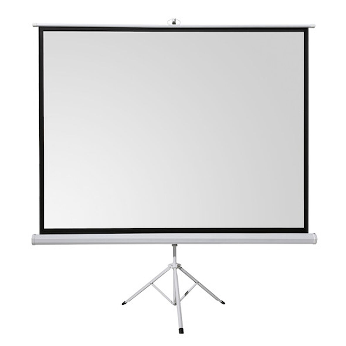  TPP-180, 180x180, TRIPOD, PROJEKSİYON PERDESİ, Arkası Siyah Fonlu, Taşınabilir Ayaklı Model