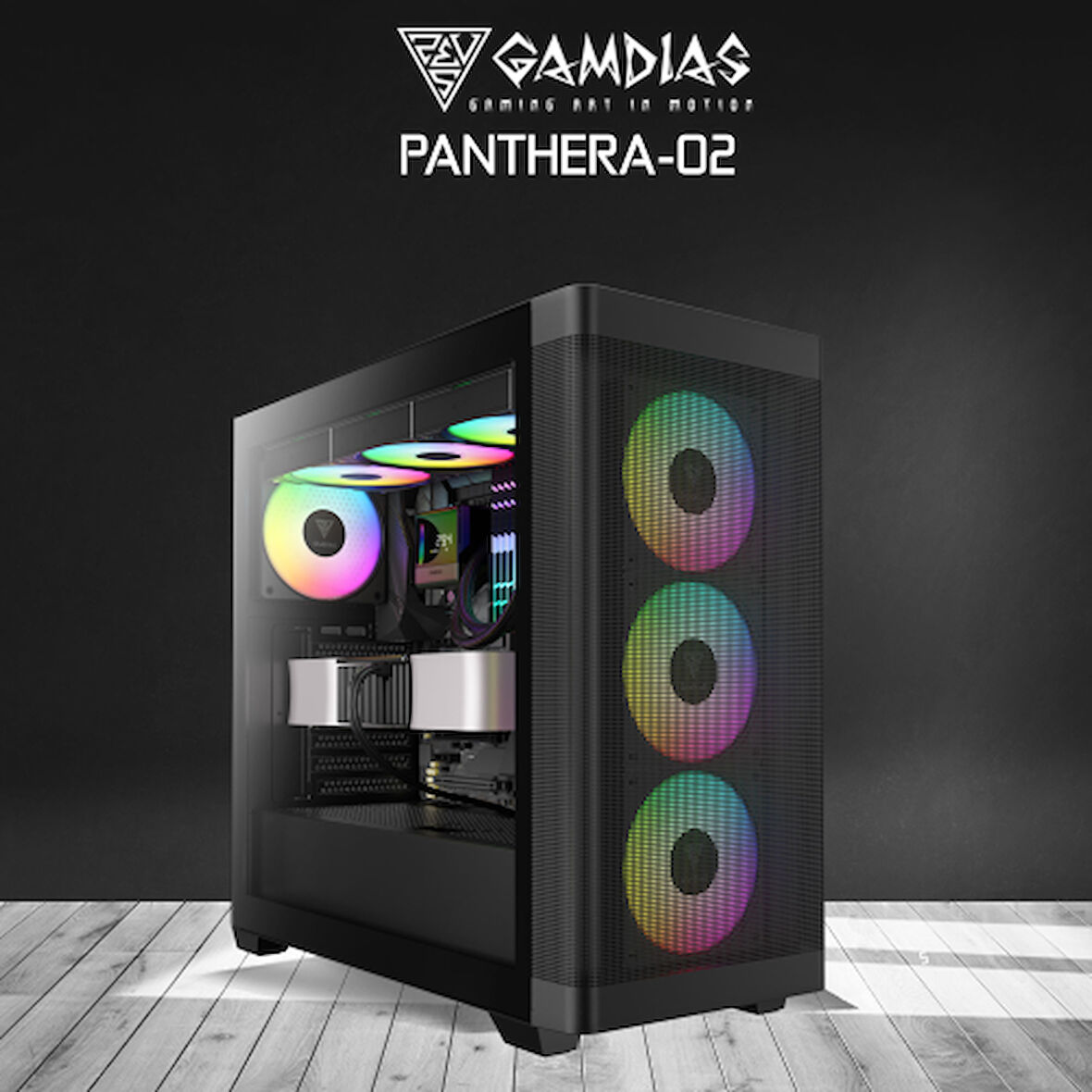 PANTHERA-02 Gaming TAVSİYE, RYZEN 7 5700X, 16Gb DDR4 Ram, 500Gb NVMe SSD, 8Gb GDDR6 RTX4060 Ekran Kartı, 2000W Kasa, Free Dos GAMING TAVSİYESİ