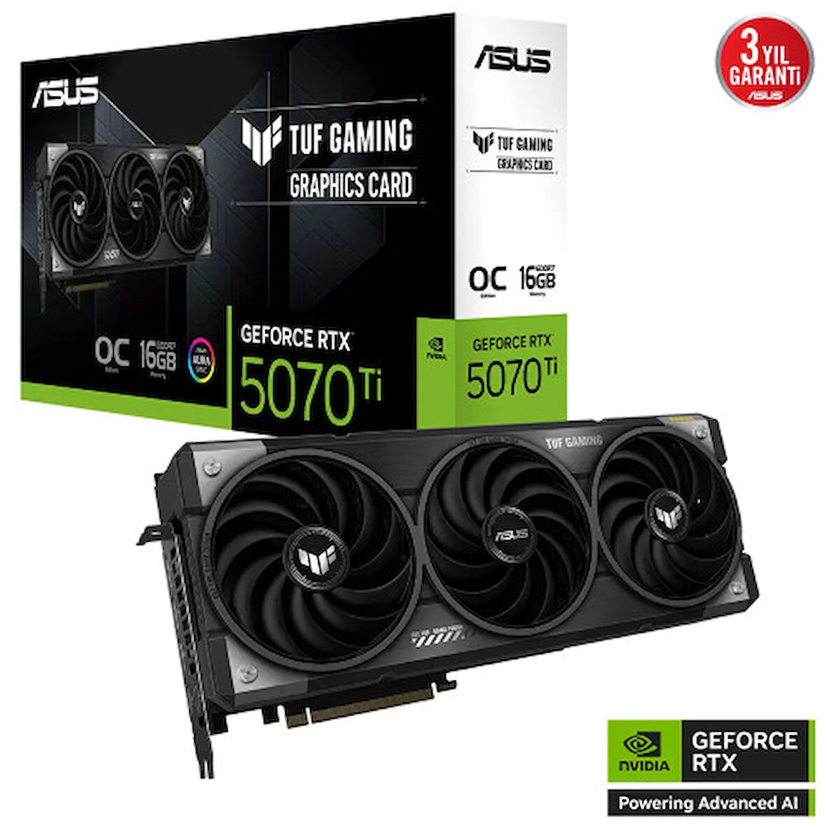 16 GB ASUS TUF-RTX5070TI-O16G-GAMING RTX 5070TI GDDR7 256bit OC 2xHDMI 3xDP RGB
