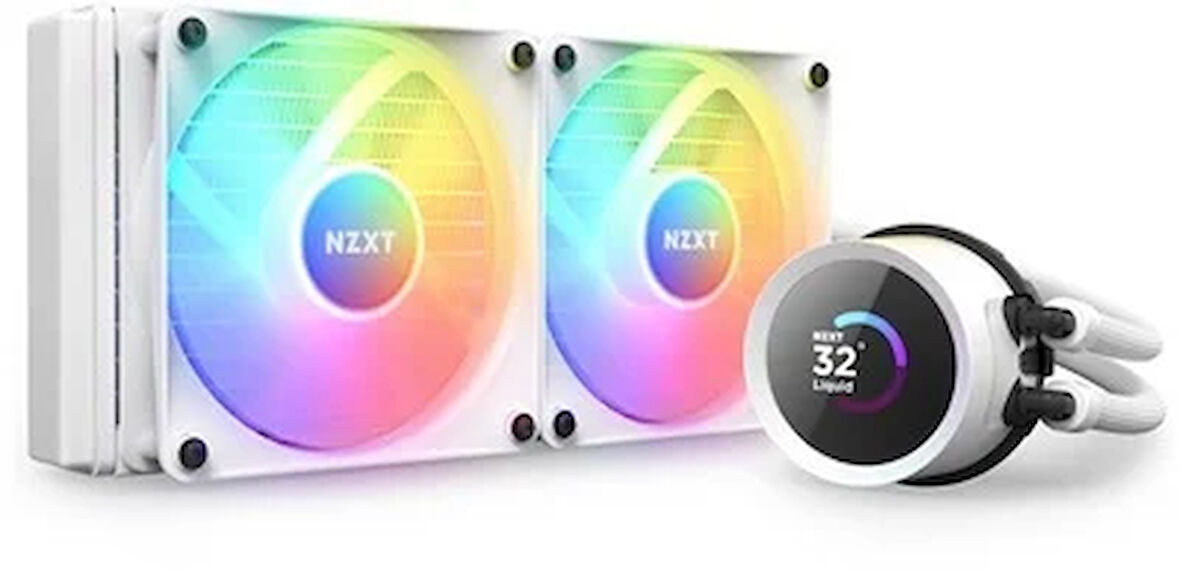 Kraken 240 Beyaz RGB AIO LCD Display 240mm Sıvı Soğutucu